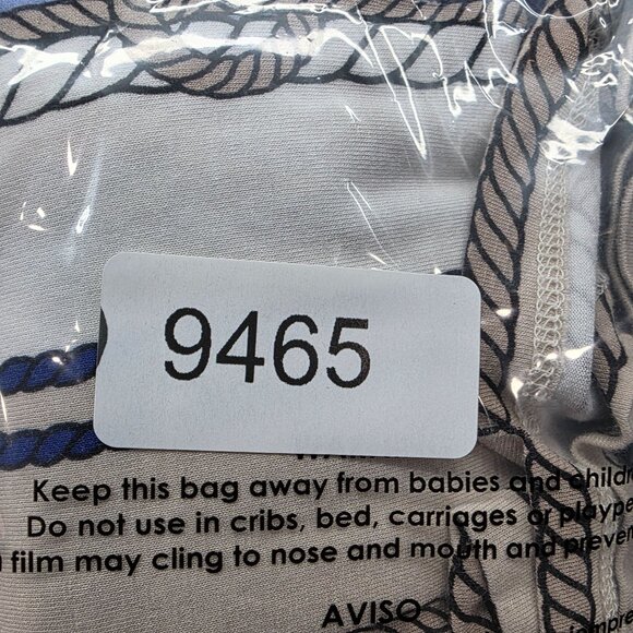 Womens Talbots Petites Nautical Rope Print Top 3/4 Sleeve Rayon Spandex Blend S - Picture 7 of 7